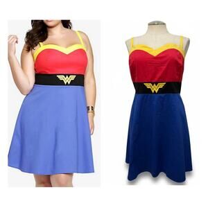 Torrid 26 DC Comics Wonder Woman Cosplay Costume Superhero Skater Dress‎ New